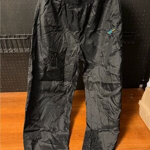 Vintage Nike Flight Black Pants with Purple Accent